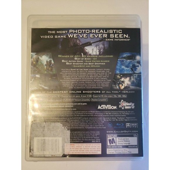 Call of Duty 4: Modern Warfare (Sony PlayStation 3, 2007) - Picture 2 of 3